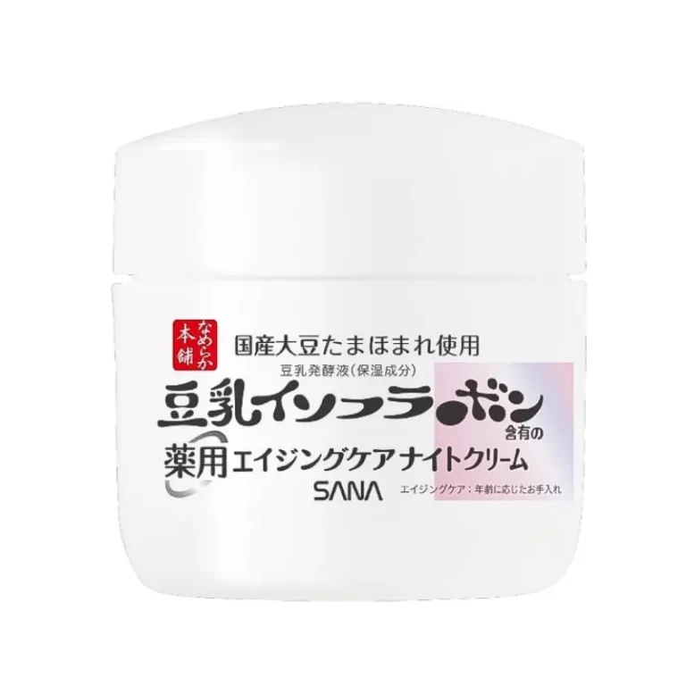 SANA Namerakahonpo-  Medicated Wrinkle Care Night Cream White [50g] - Image 2