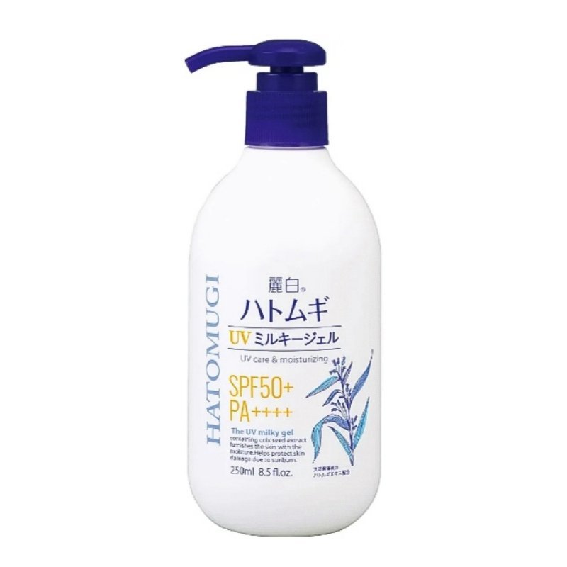 Kumano Cosme- Reihaku Hatomugi The UV & Moisturizing Milky Gel SPF 50+ PA++++ [250ml]